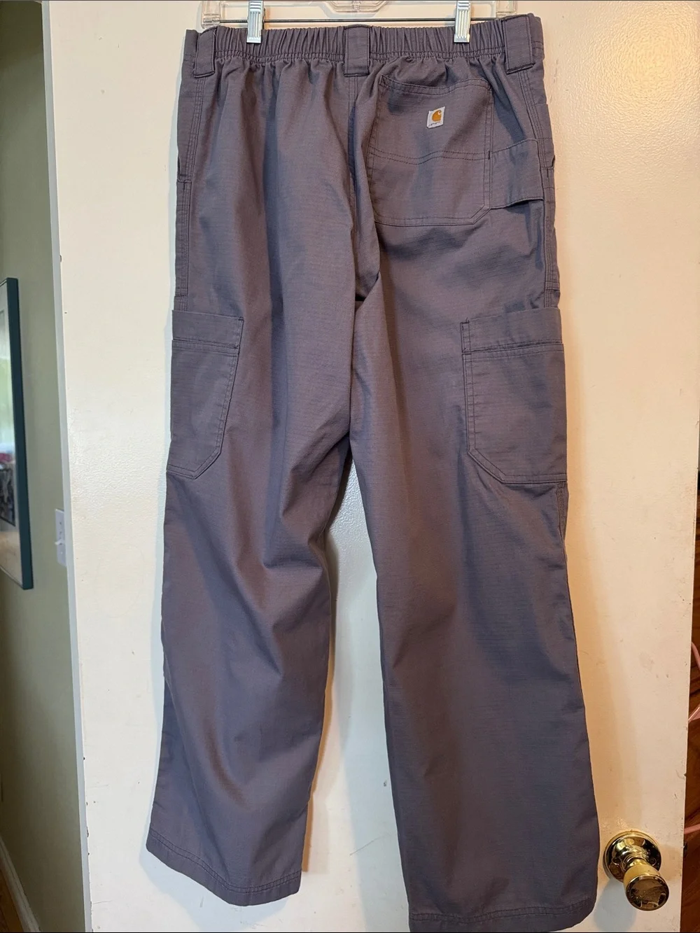 Men's Gray Wide-Leg Work Scrub Cargo Pants